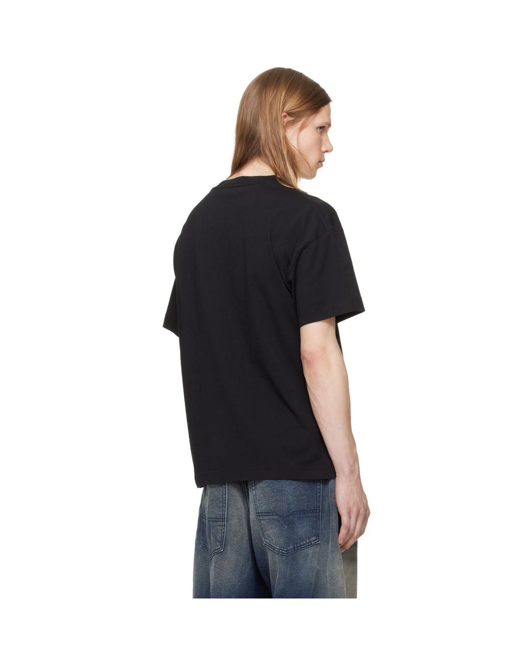 Palm Angels Black Pinup Regular T-Shirt for men
