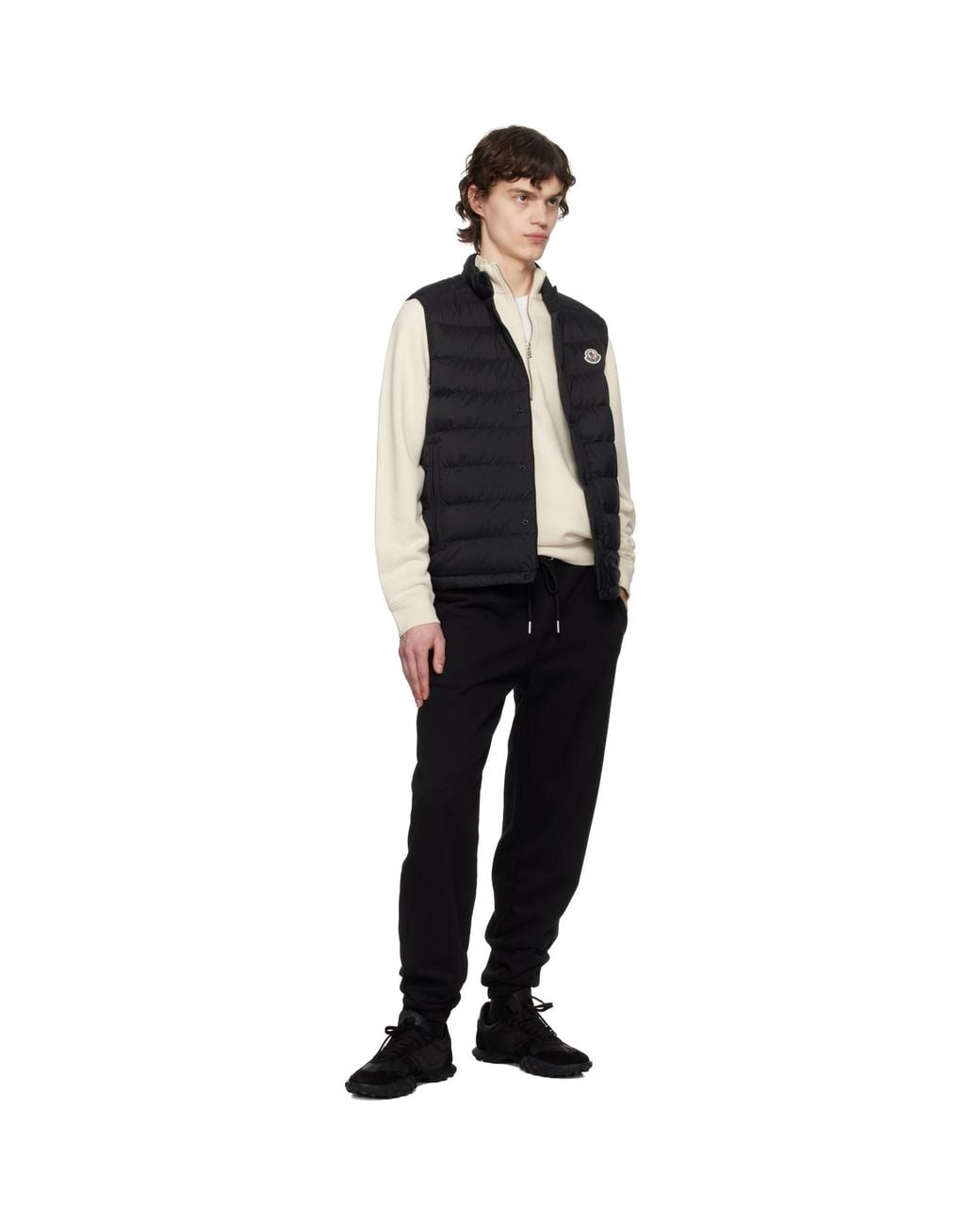 Moncler Black Barthe Down Vest for men
