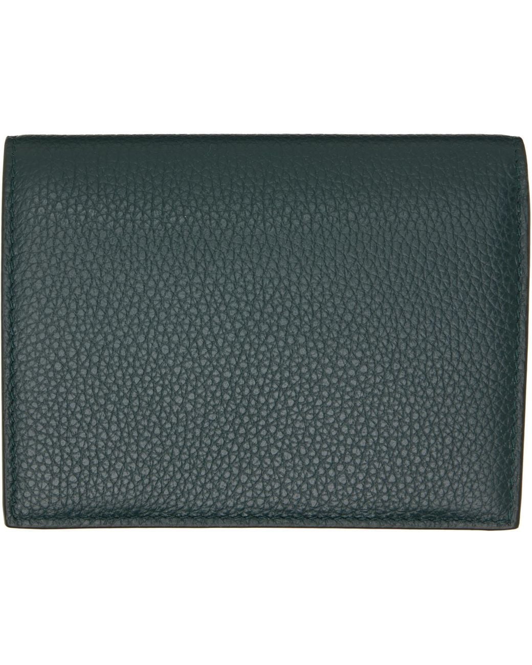 Marni Green Mending' Leather Bifold Wallet for men