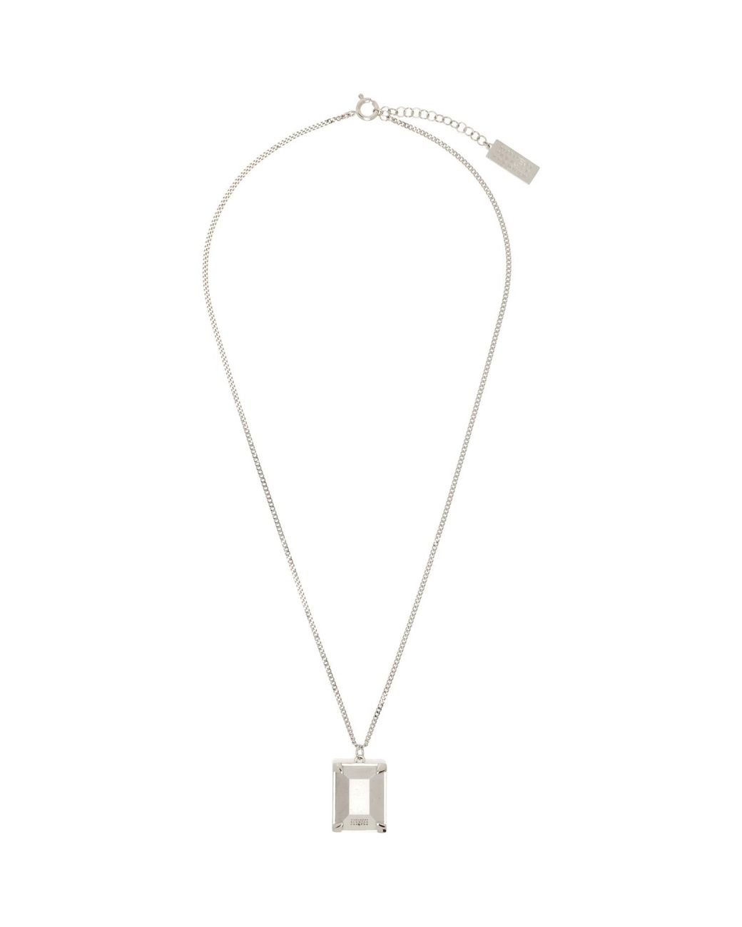 MM6 by Maison Margiela Metallic Unexisting Stone Necklace for men