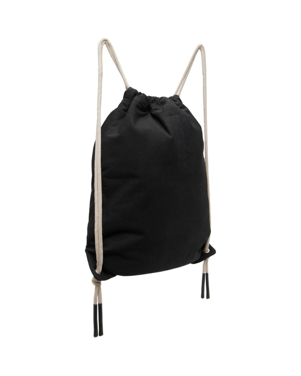 Rick Owens Black Tower Drawstring Backpack for men