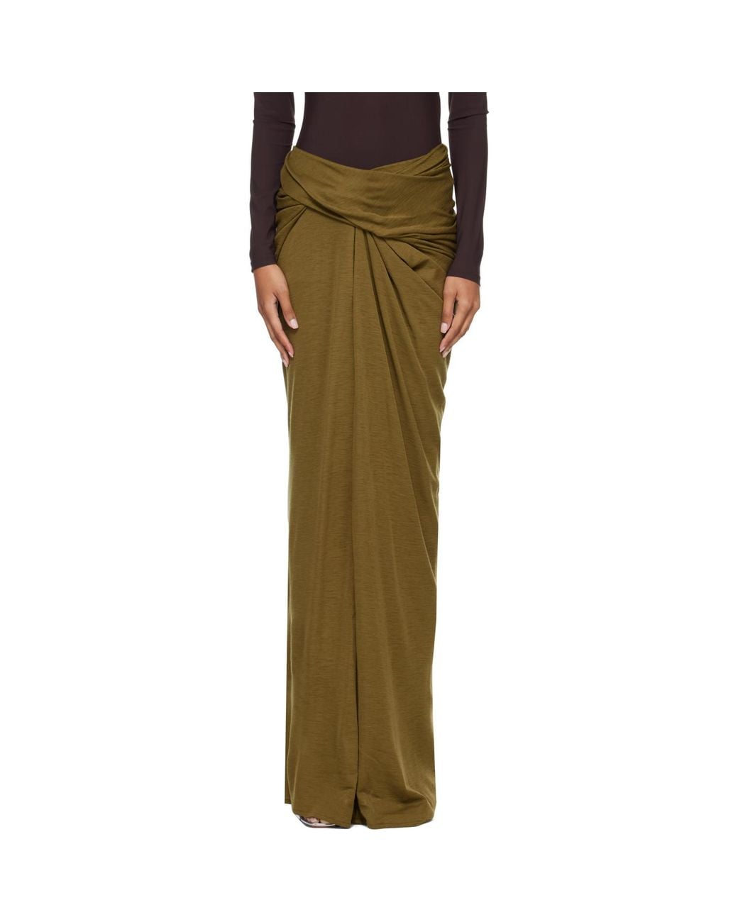 Entire studios Green Interlock Maxi Skirt