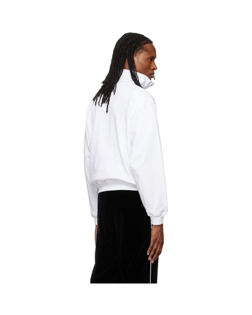 Ernest W. Baker White Ssense Exclusive Heart Half-Zip Sweatshirt for men