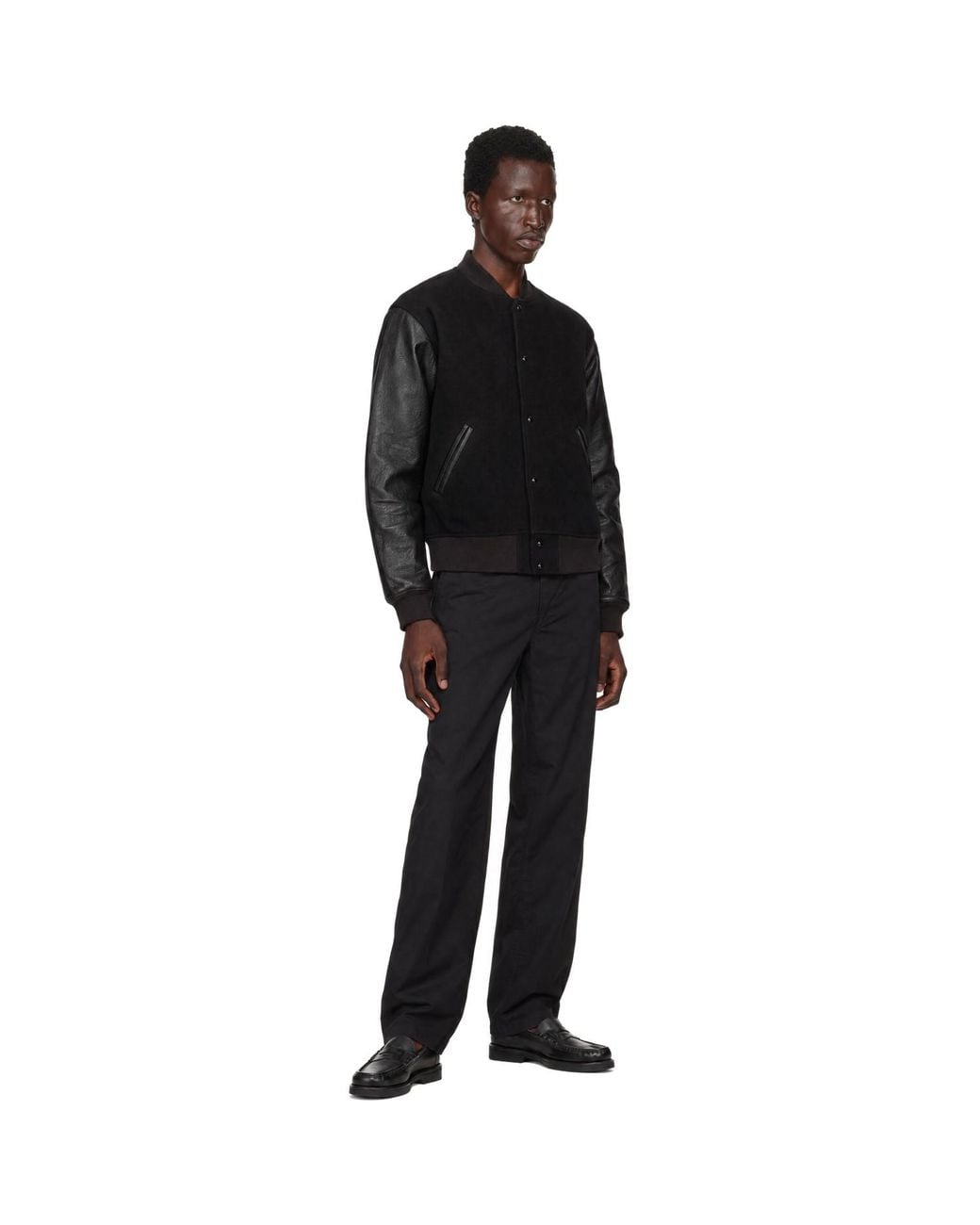 Visvim Black Varsity Jacket for men