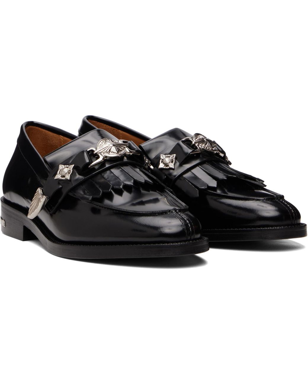 Toga Black Metal Loafers