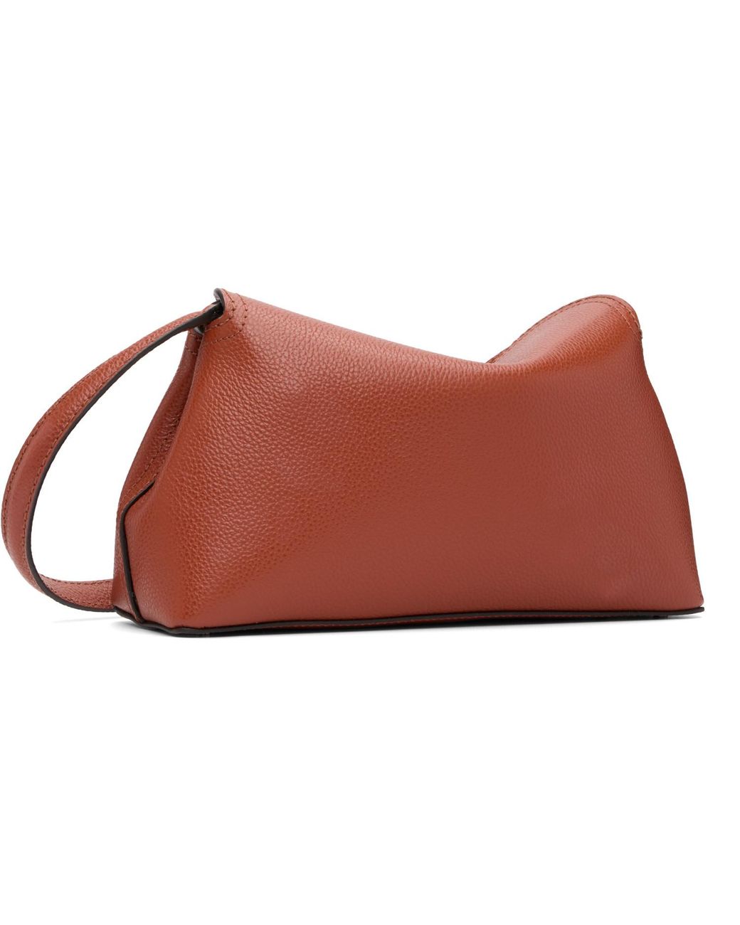 Totême  Black T-Lock Grained-Leather Clutch