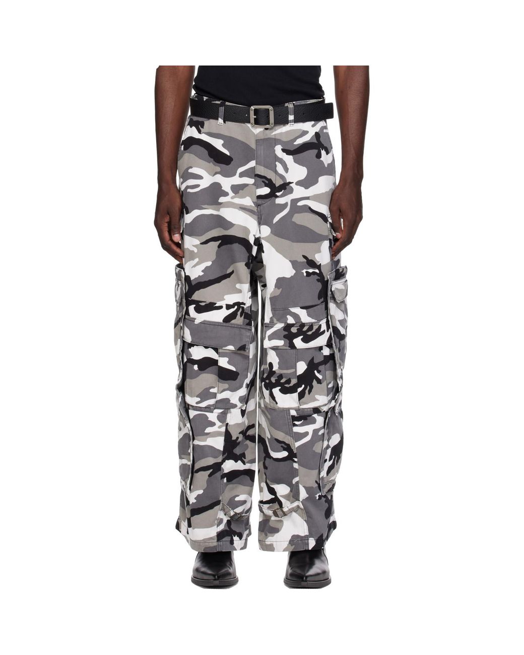 Vetements Black Merged Cargo Pants for men