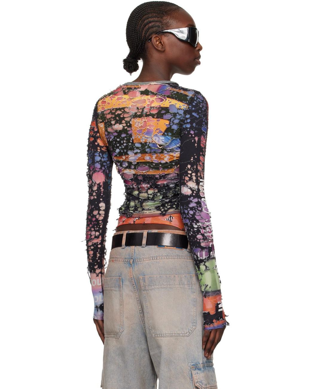 DIESEL T-MILEY 長袖Tシャツ M Diesel Multicolor T-Miley Long Sleeve T-Shirt Diesel