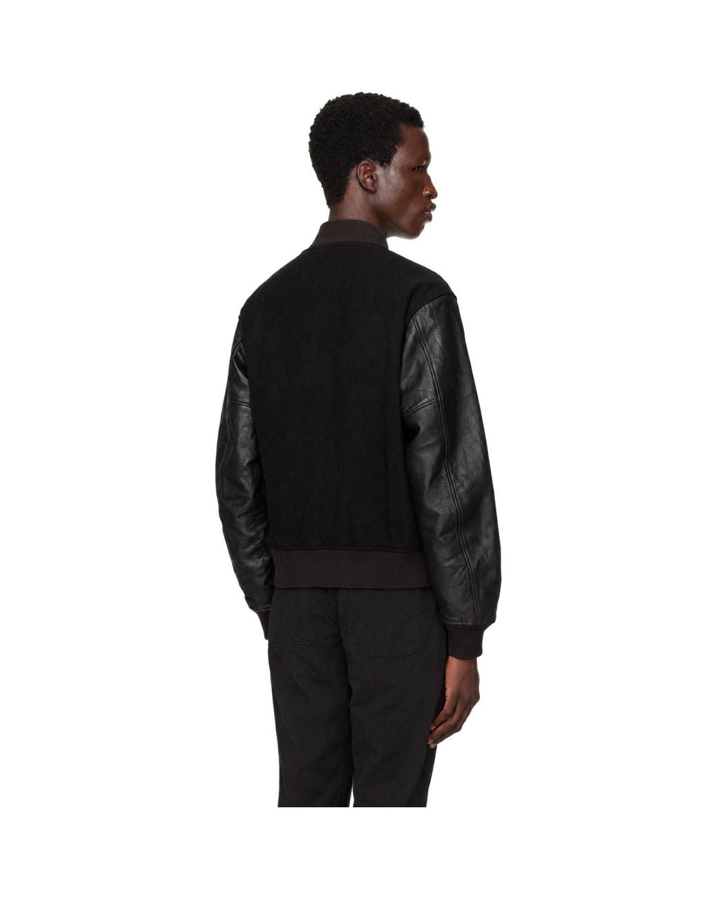 Visvim Black Varsity Jacket for men