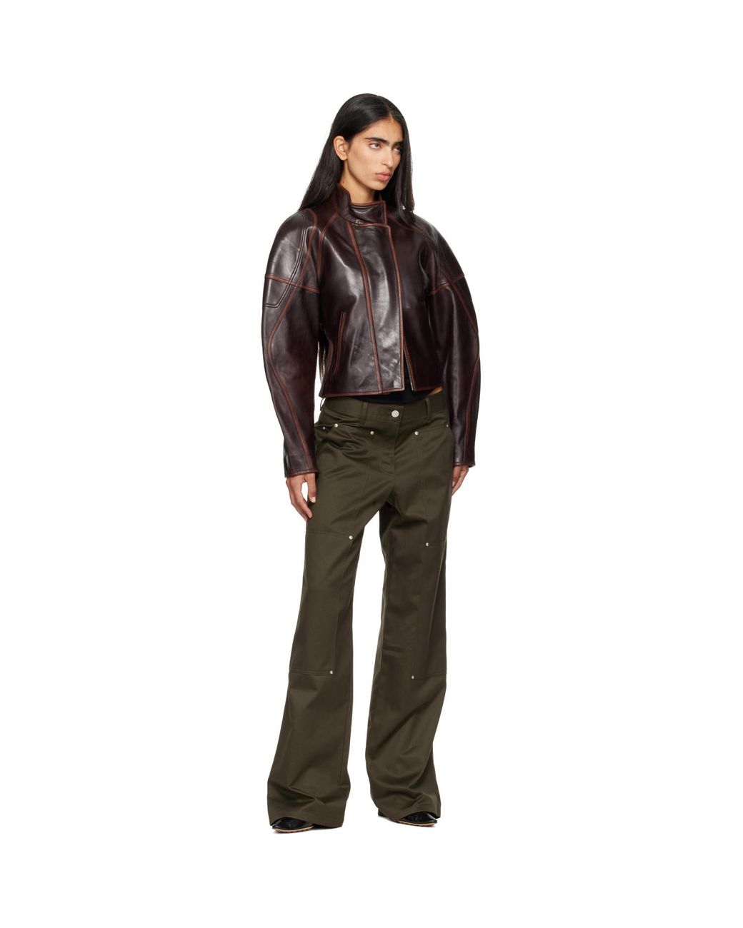 Helmut Lang Brown Saddle Leather Jacket