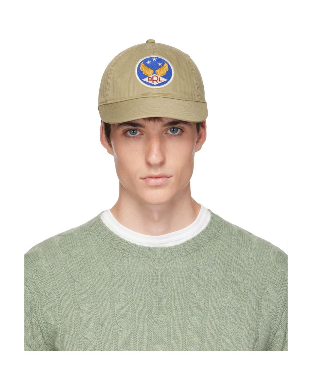RRL Green Winged-Logo Twill Ball Cap for men