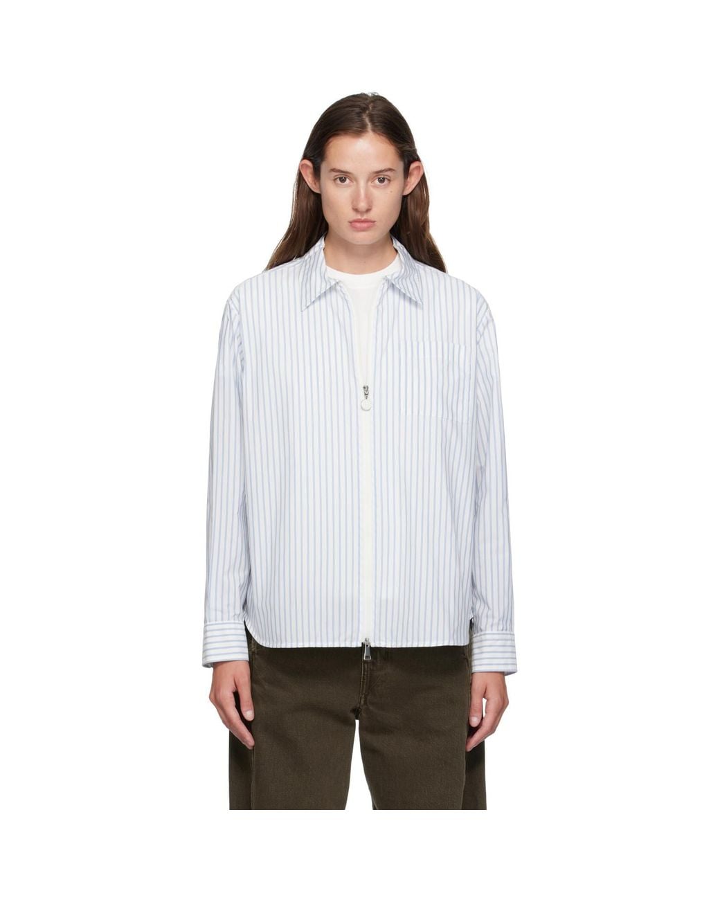 Moncler White Striped Shirt