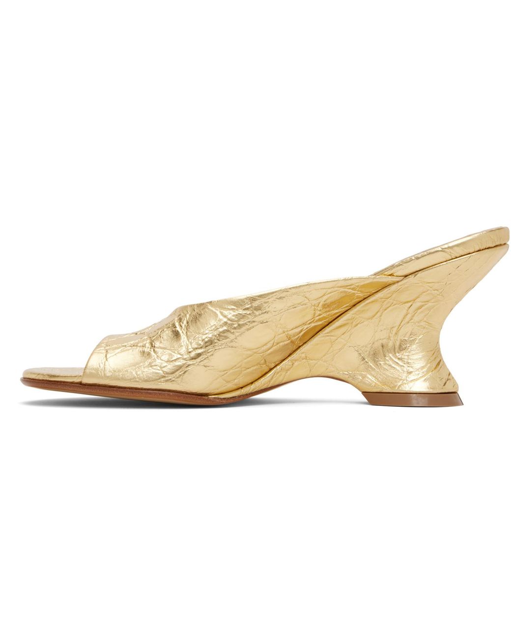 Dries Van Noten Black Open-Toe Leather Mule Heeled Sandals