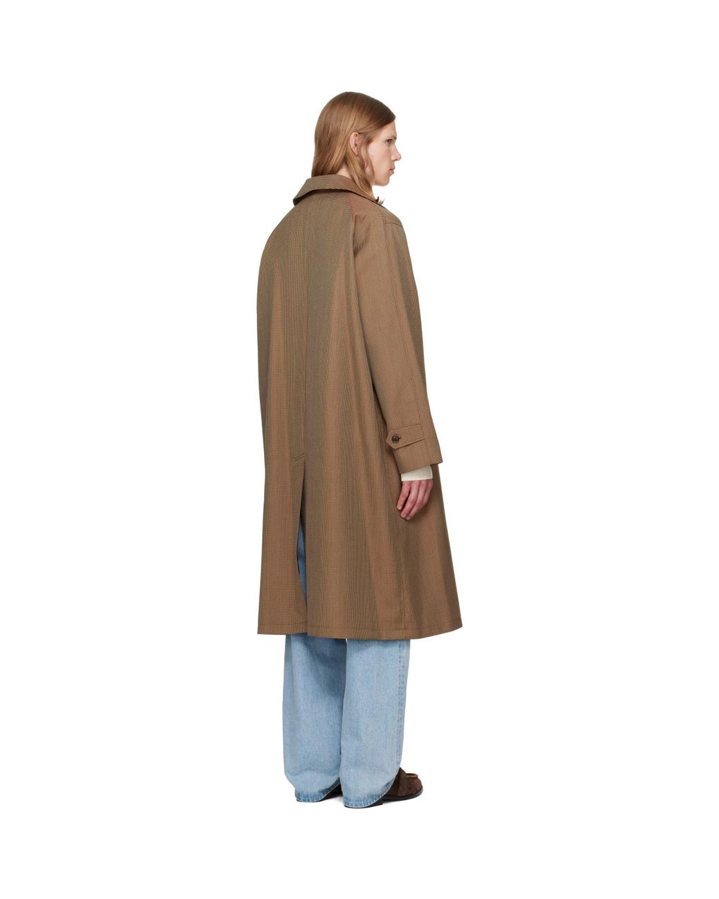 vowels Natural Spit Raglan Coat for men