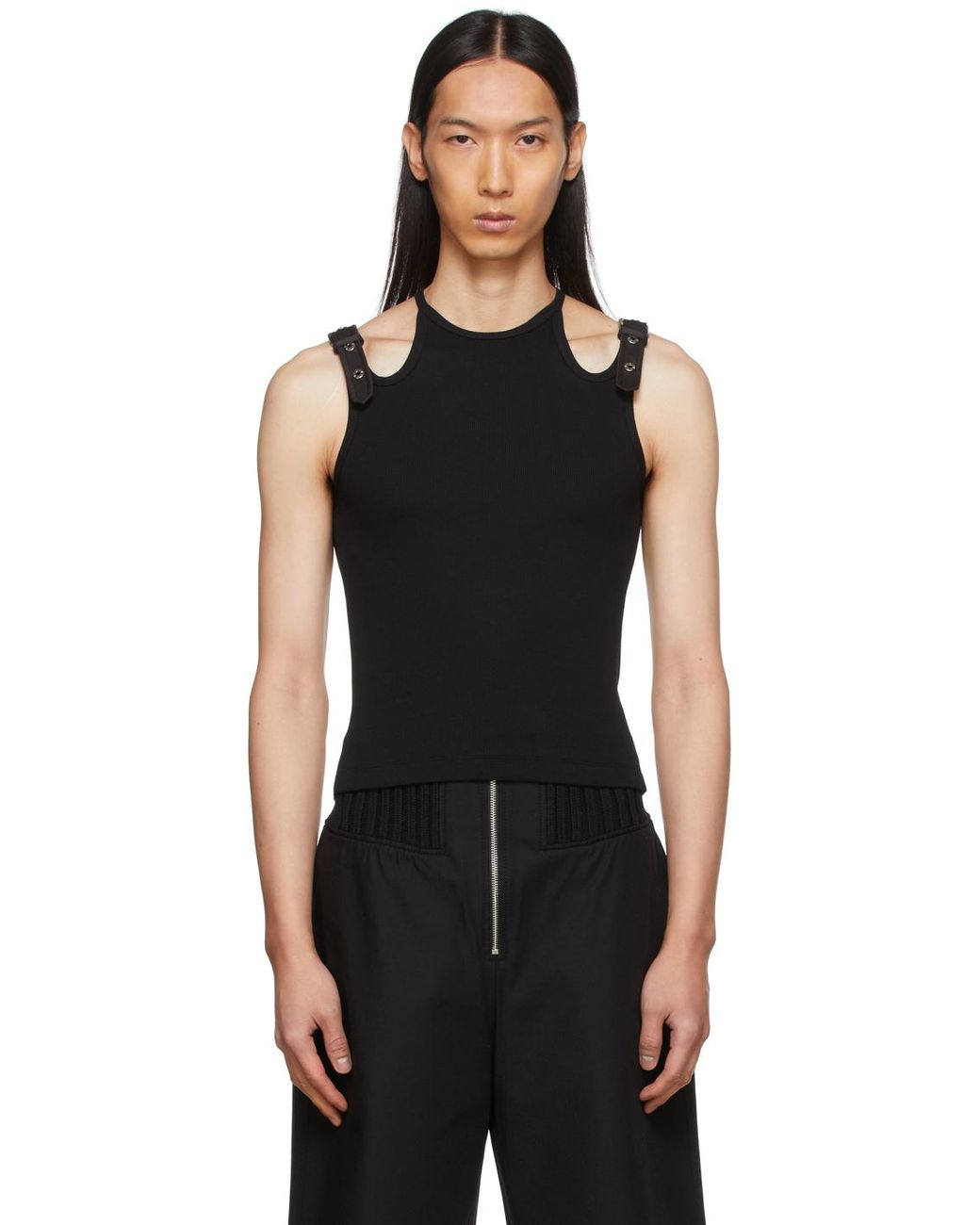 Dion Lee Cotton Holster Buckle Tank Top in Black for Men | Lyst