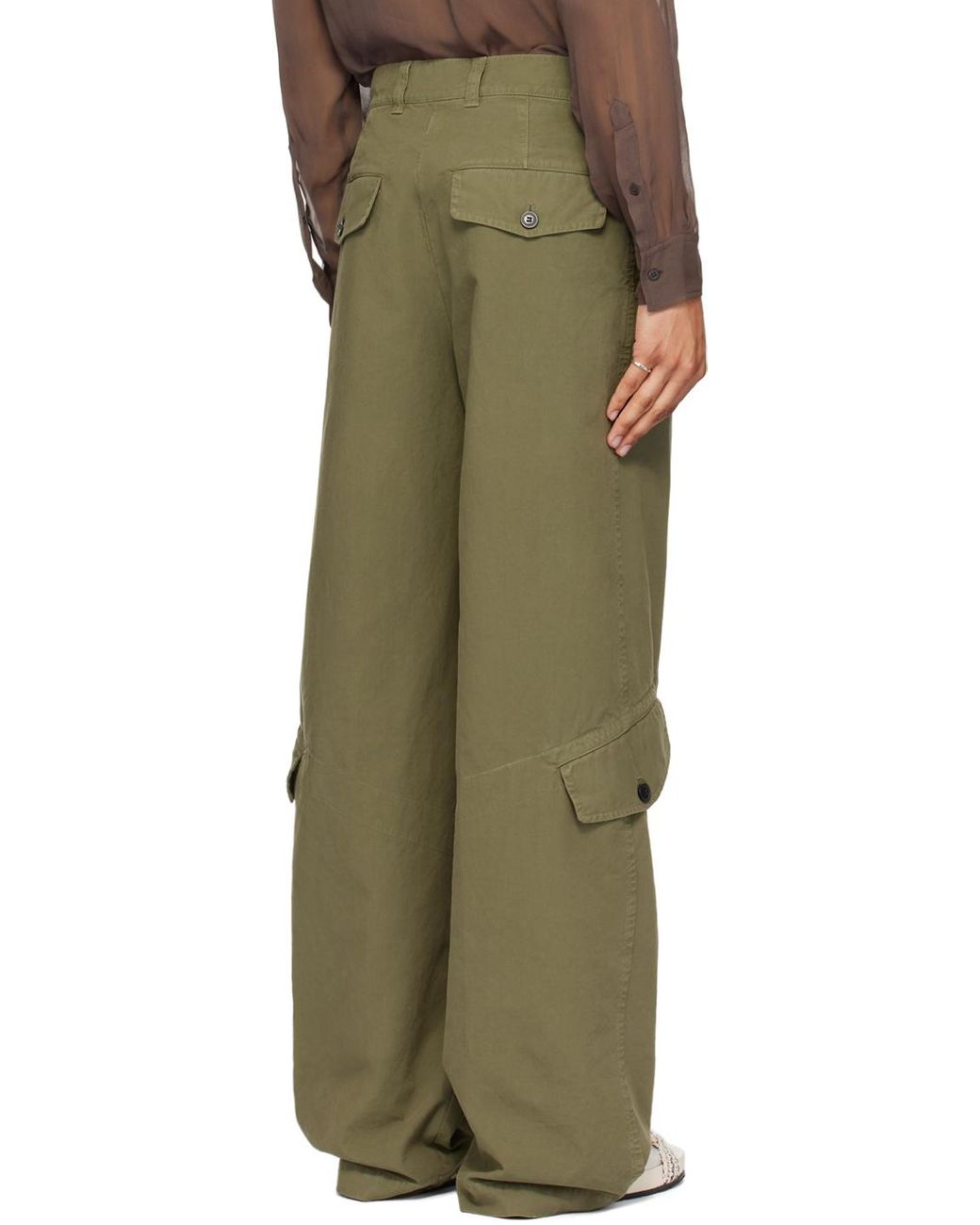 DRIES VAN NOTEN ドリス ヴァン ノッテンカーゴパンツ カーキ DRIES VAN NOTEN（ドリスヴァンノッテン）の「＜DRIES VAN NOTEN