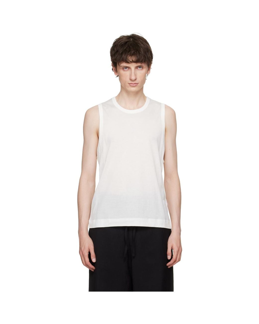 AMI White Off- 'Ami De Coeur' Classic Fit Tank Top for men