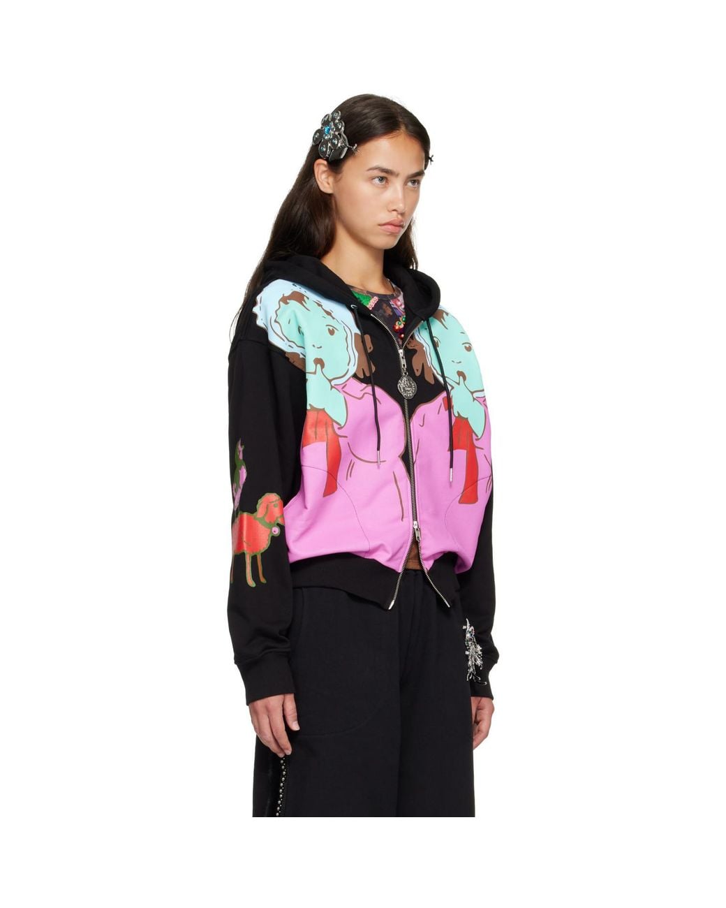Chopova Lowena Red Double Woody Baby Zip Hoodie