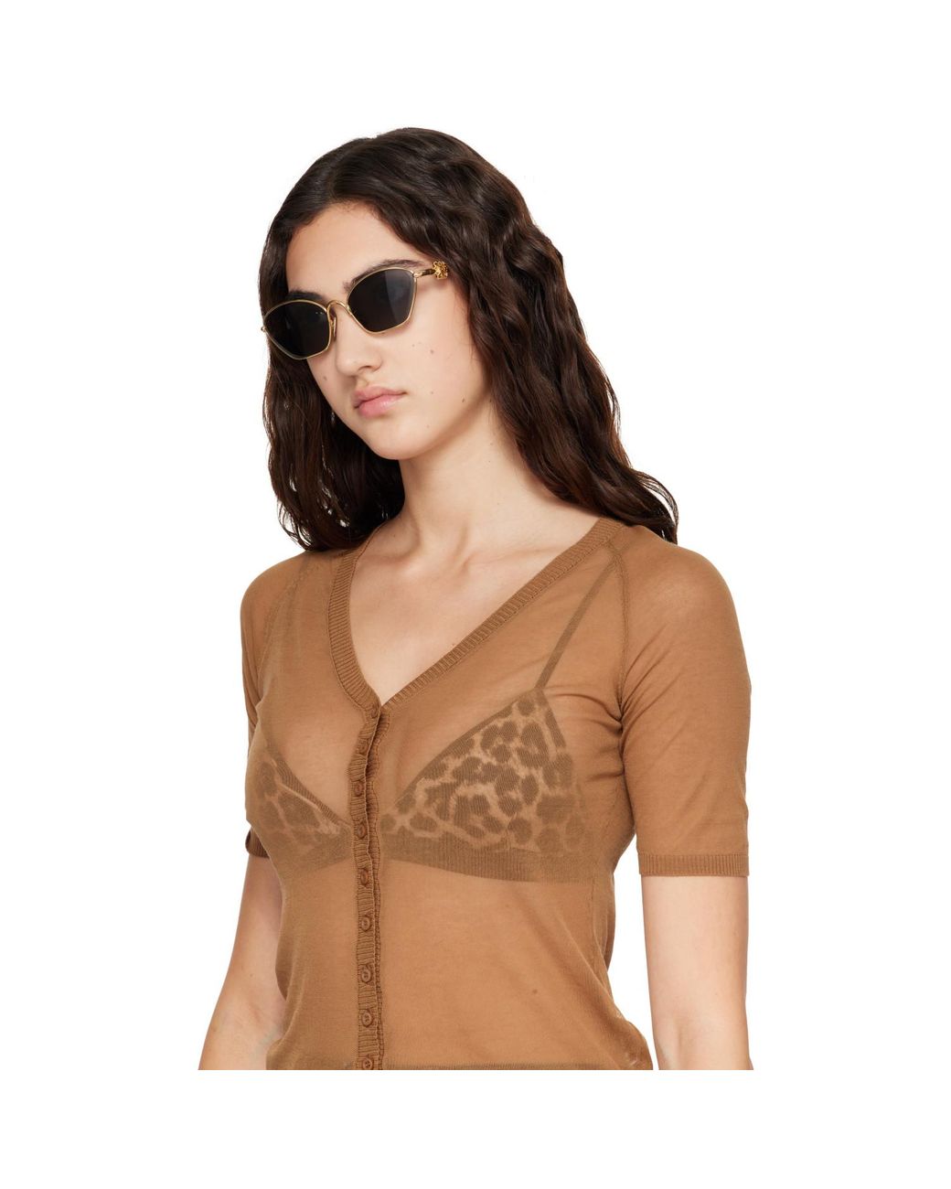 Loewe Gray Anagram Cat-Eye Sunglasses