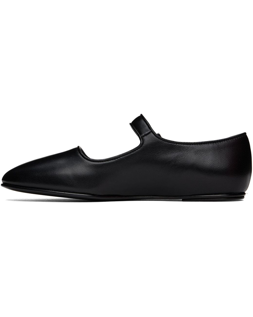The Row Black Ava Ballerina Flats