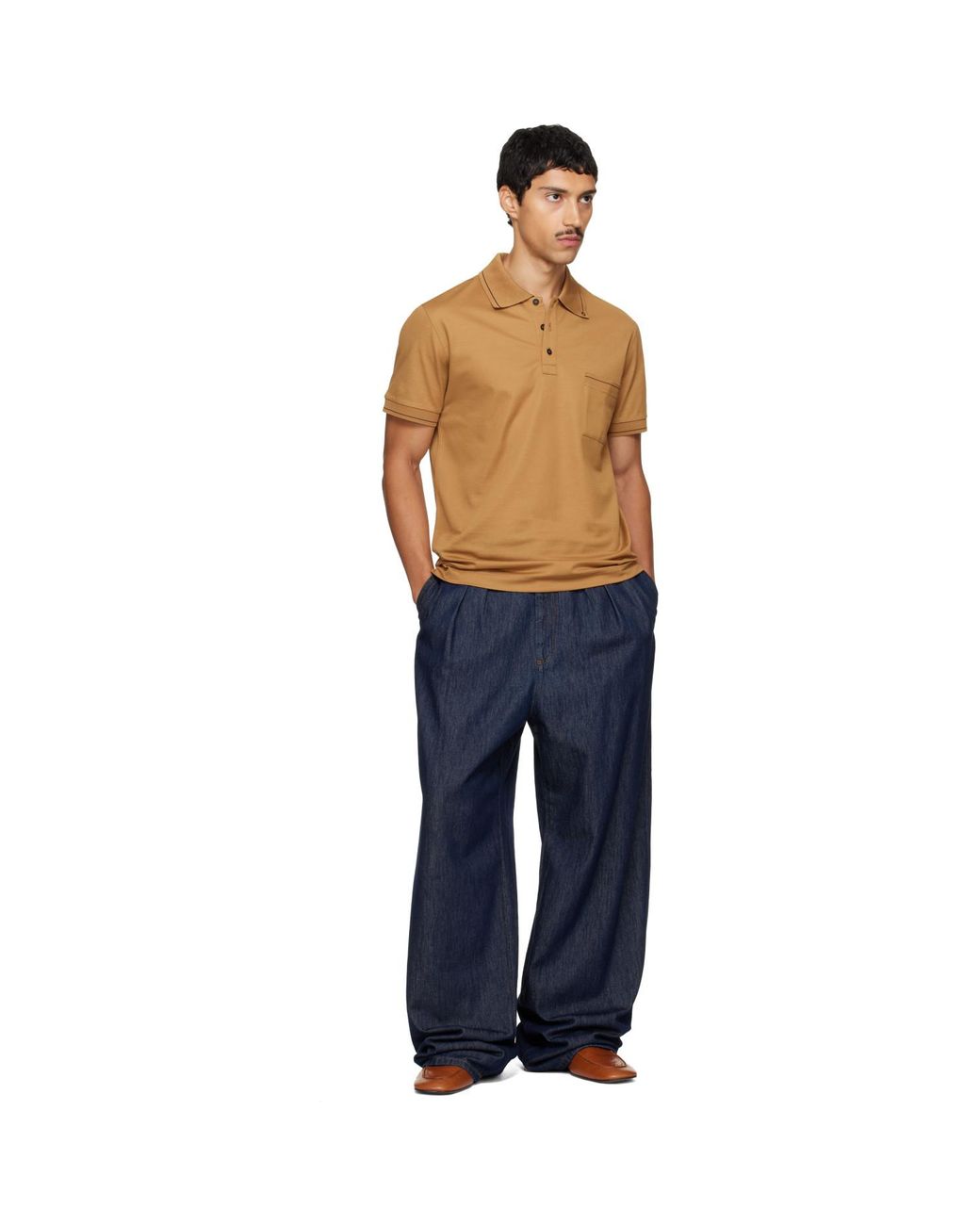 Ferragamo Multicolor Tan Gancini Polo for men