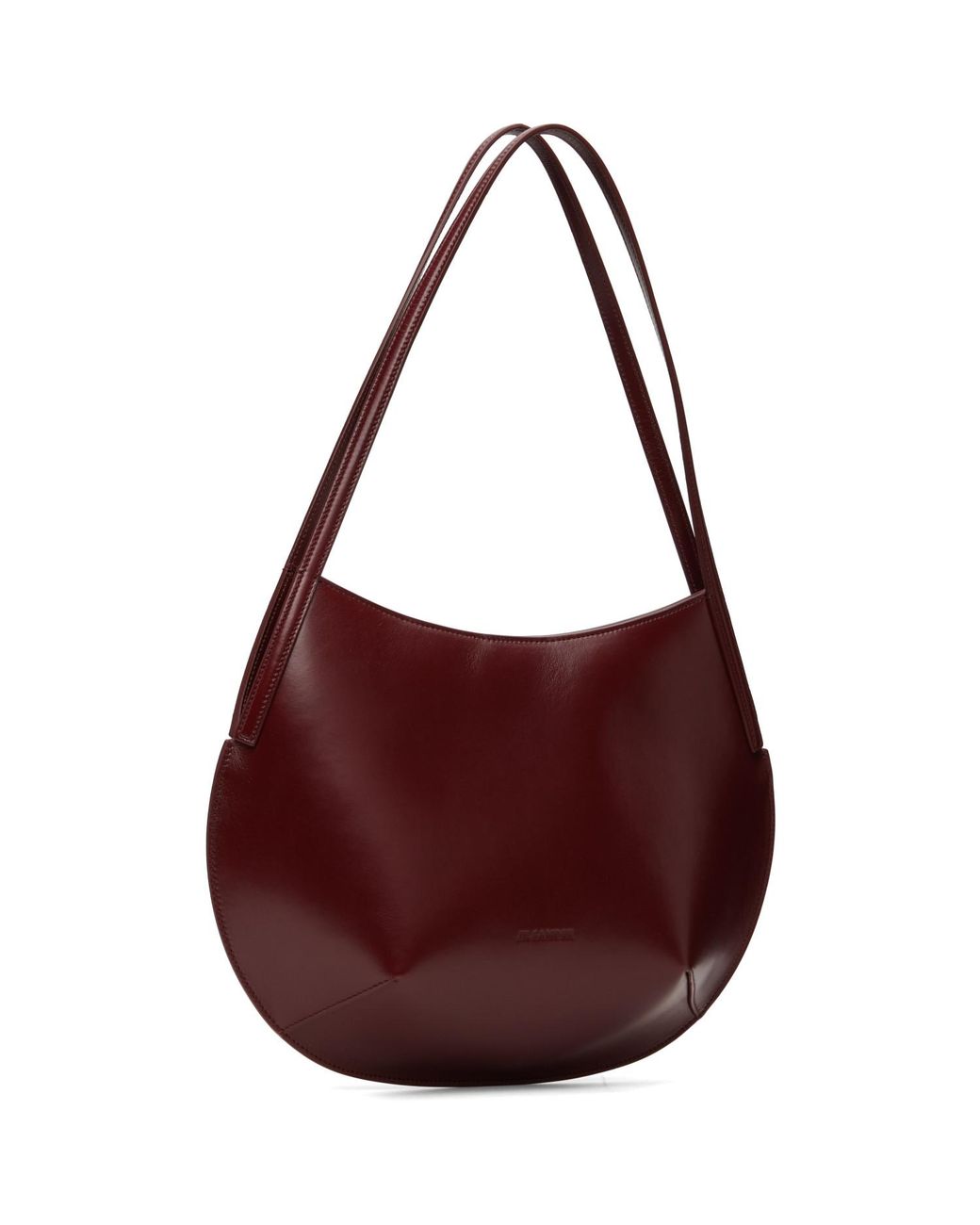 Jil Sander Purple Burgundy Kante Shoulder Bag