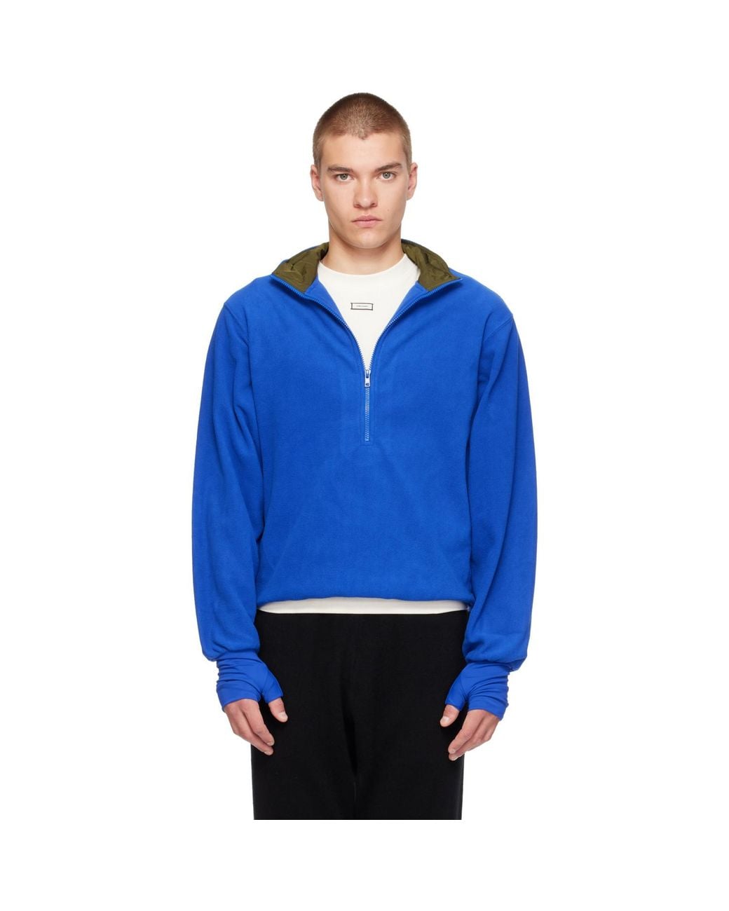 Entire studios Blue Shell Fleece Sweatshirt for men