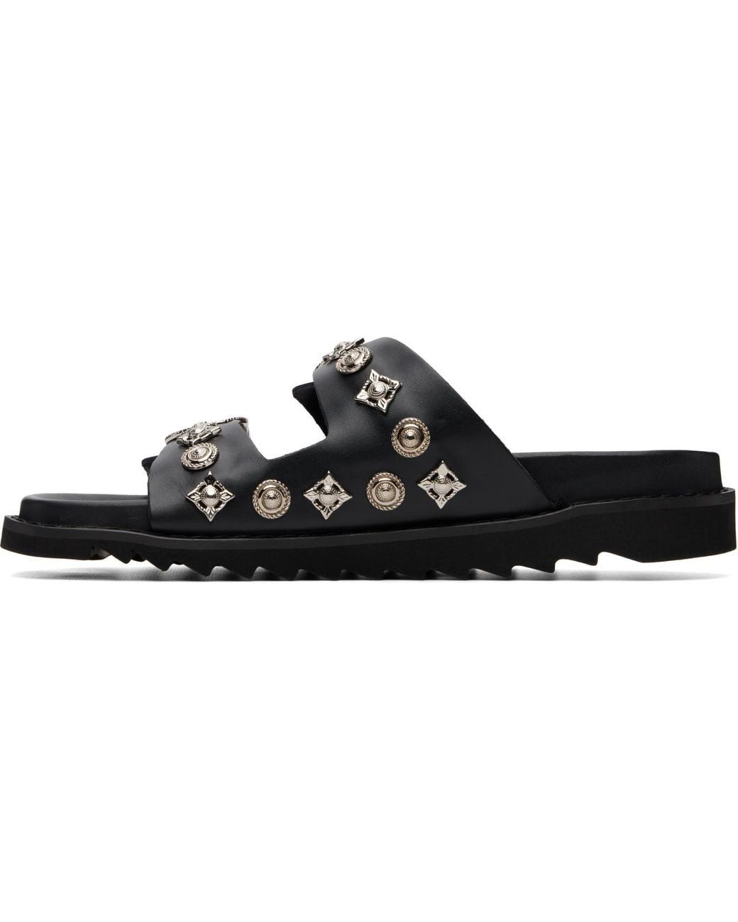 Toga Virilis Black Buckle Sandals for men