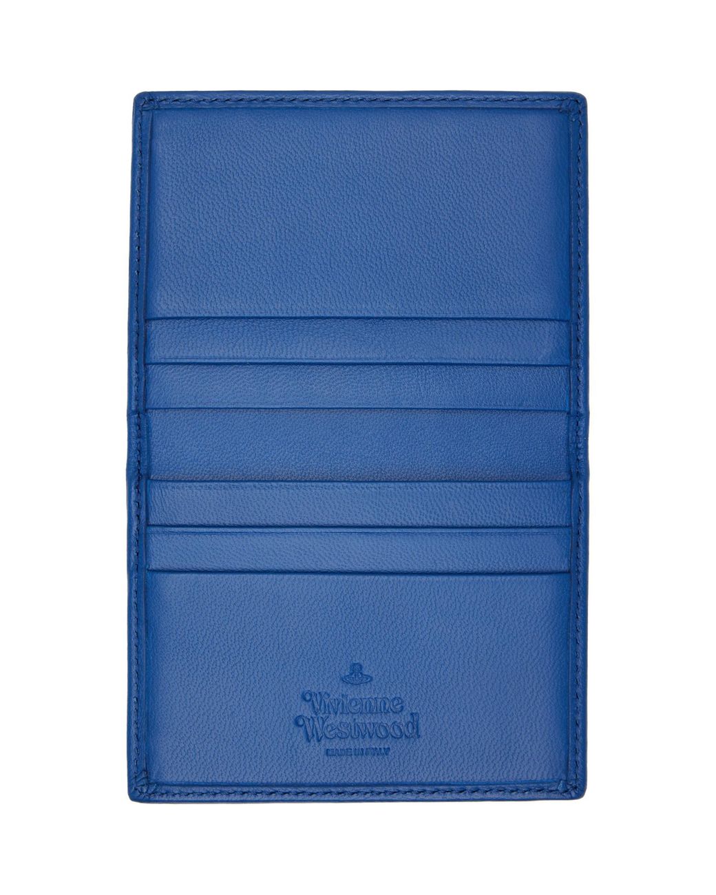 Vivienne Westwood Blue Orb Bifold Card Holder for men