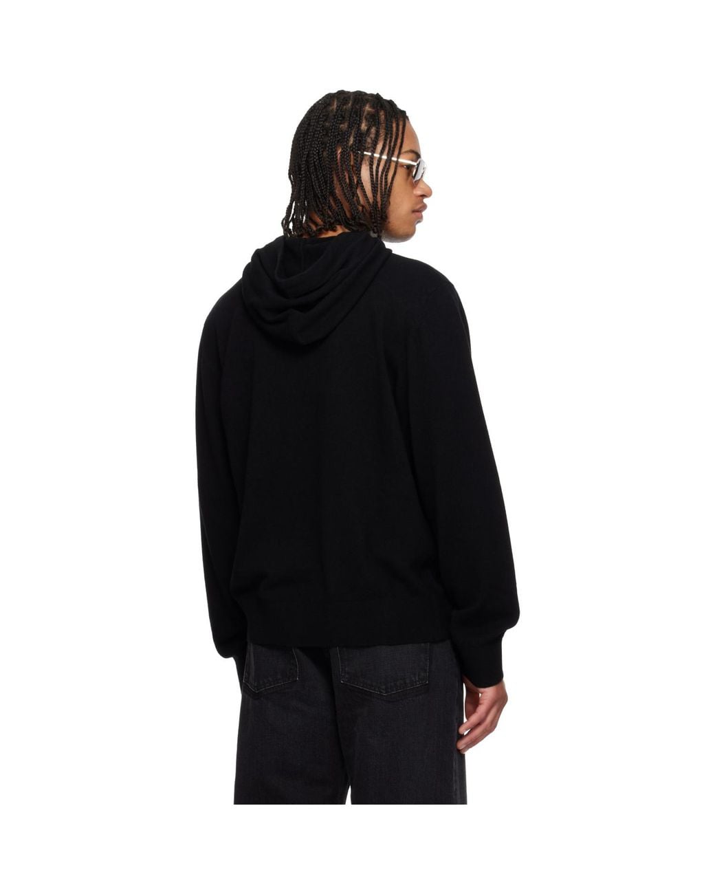 Givenchy Black Wool & Cashmere Embroidered Hoodie for men