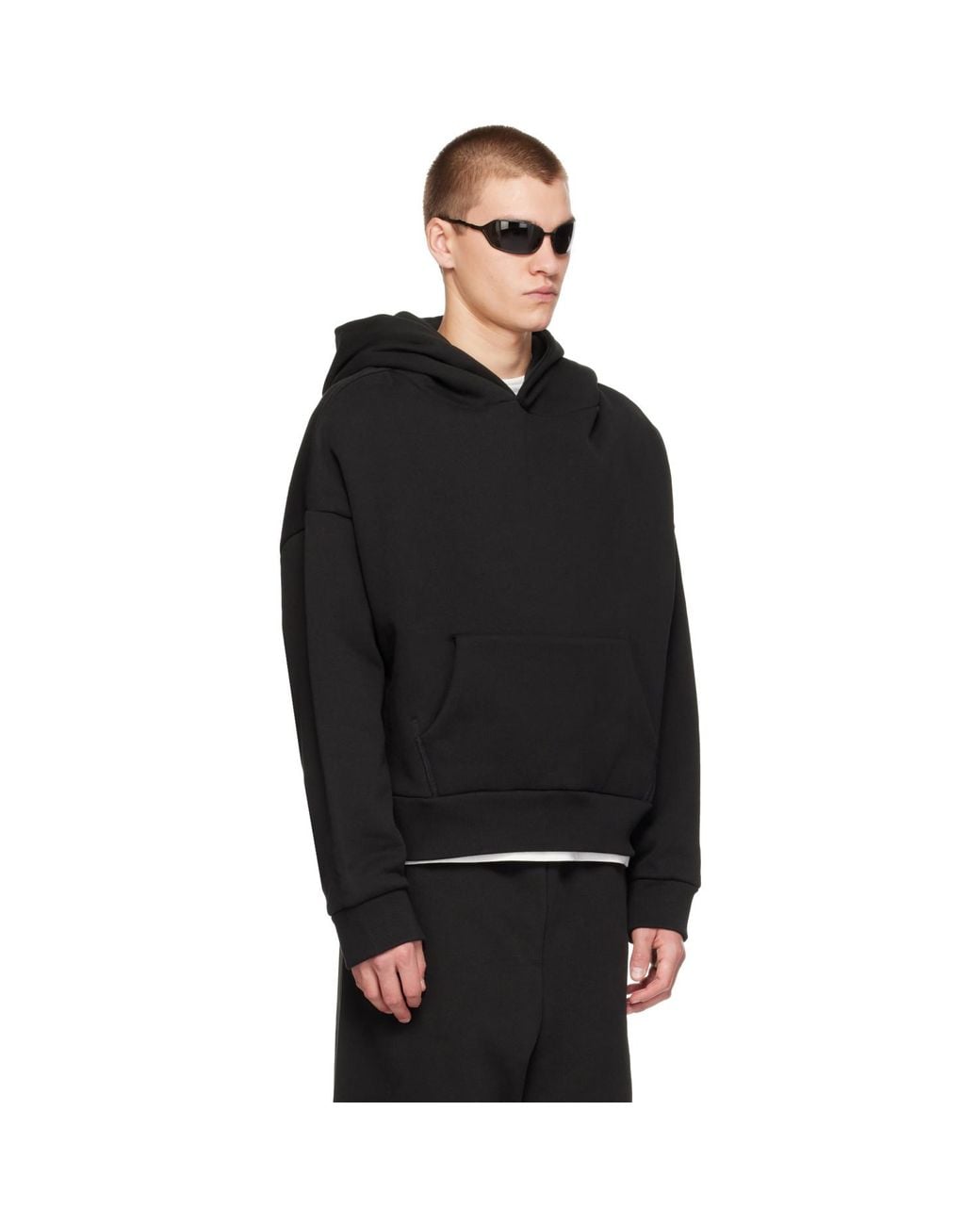 Entire studios Black Heavy Hoodie for men