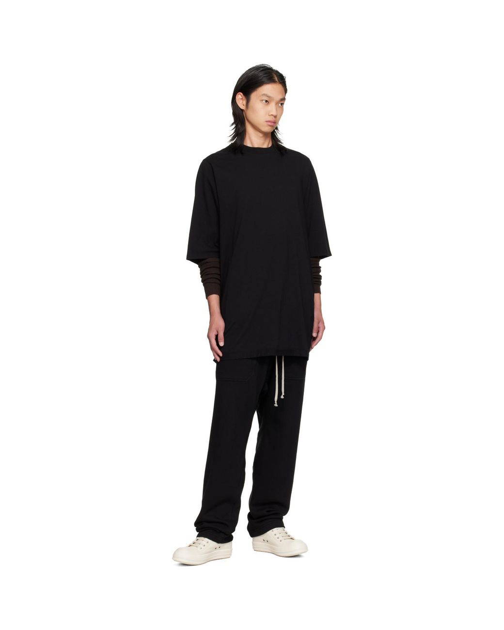 Rick Owens Black Temple Jumbo Ss T-Shirt for men