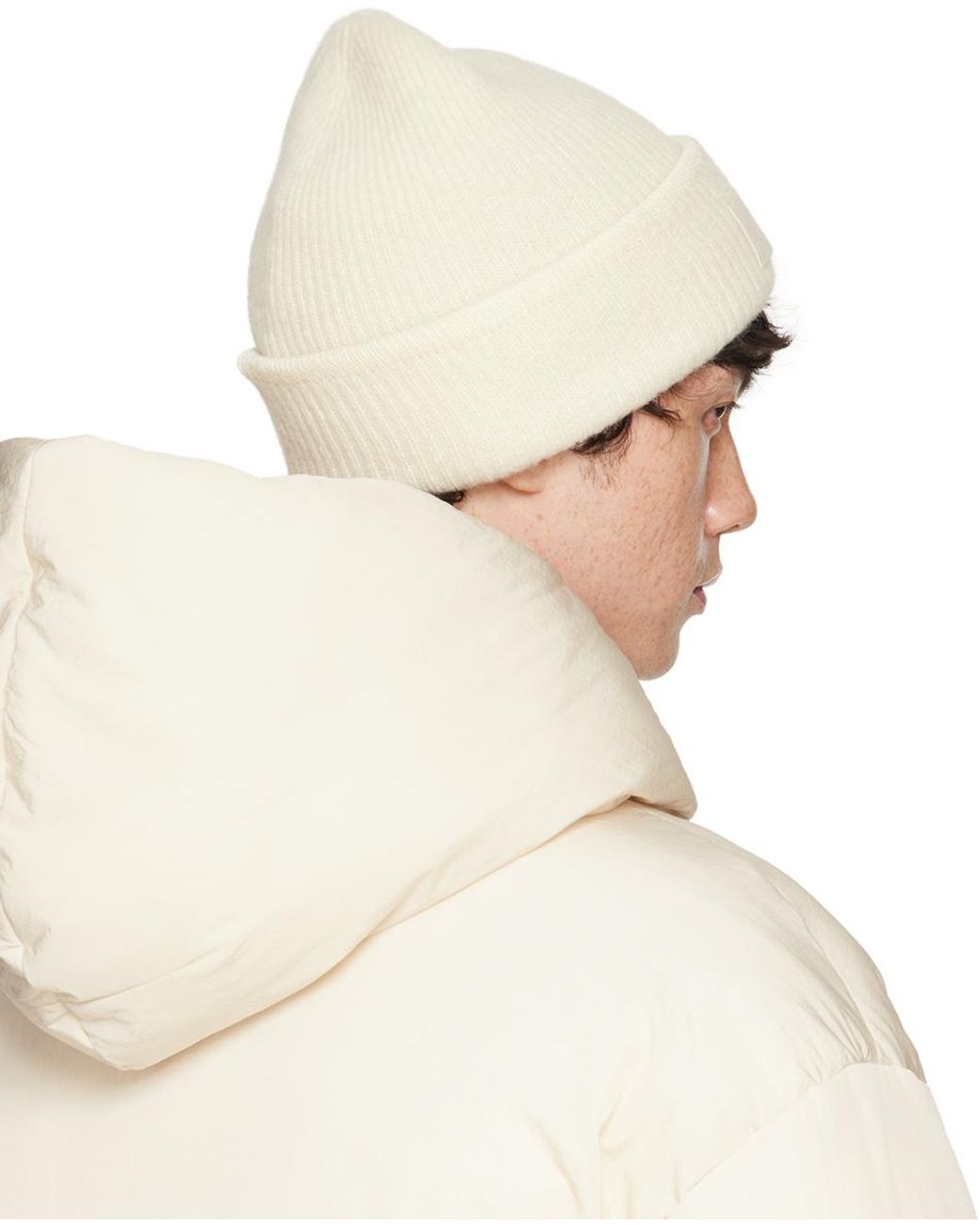 【JACQUEMUS/ジャックムス】LE BONNET GROS GRAIN JACQUEMUS: Off-White 'Le bonnet Gros Grain' Beanie | SSENSE