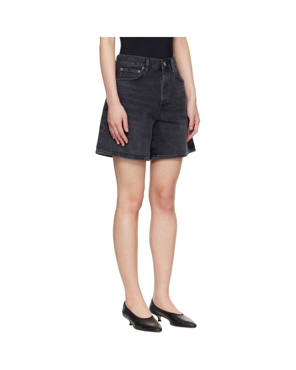 Agolde Blue Dame Denim Shorts