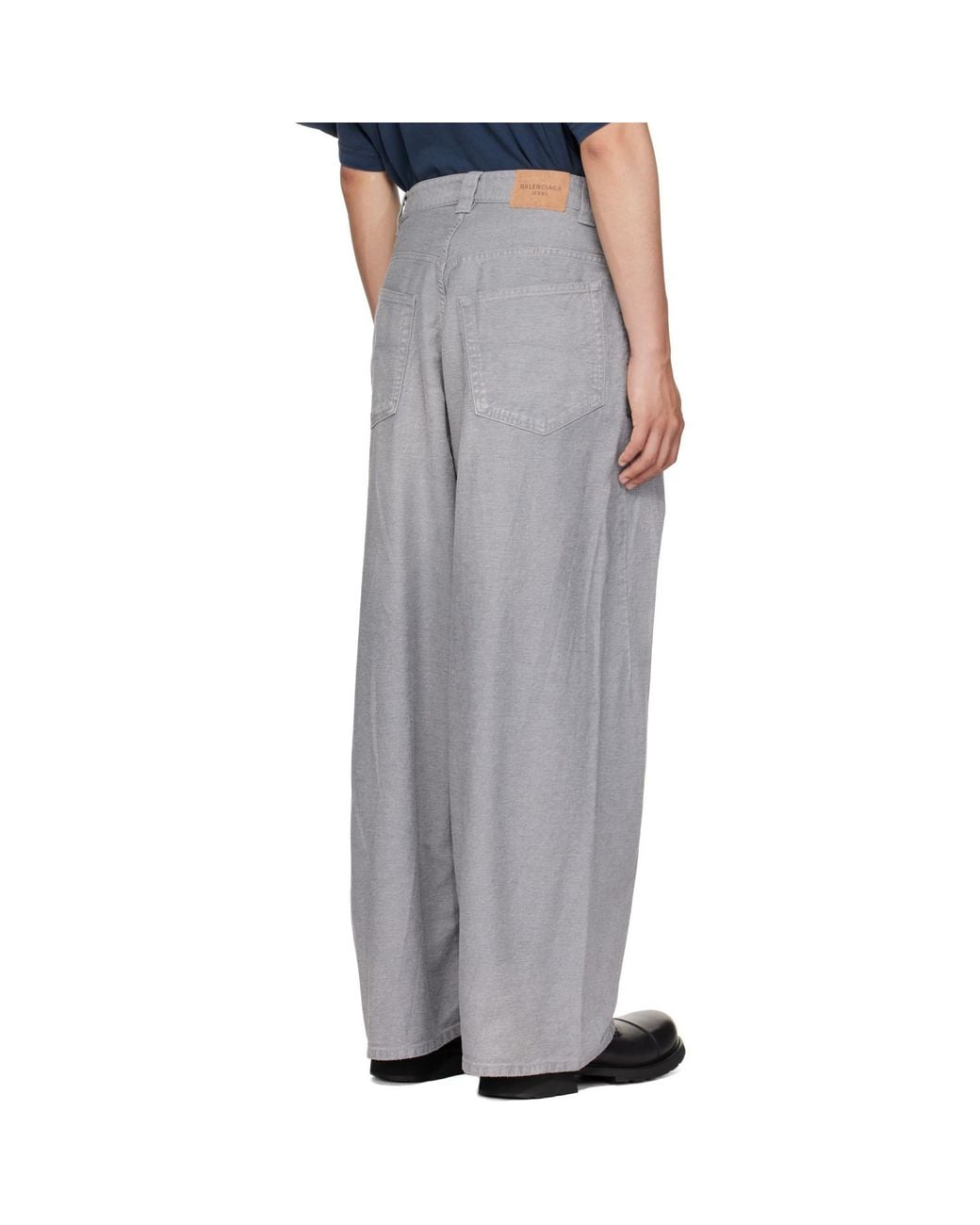 Balenciaga Gray Trompe L'Œil Jeans for men