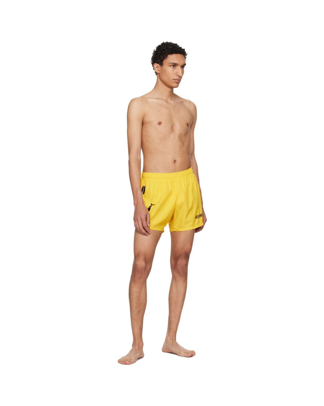 Moschino Yellow Smiley Swim Shorts for men