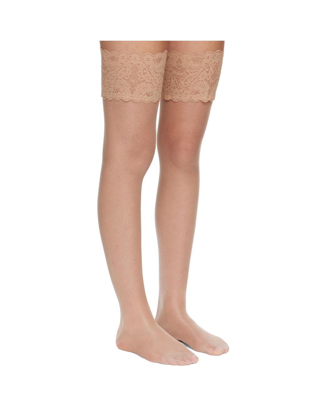 Wolford Brown Satin Touch 20 Stay-Up Stockings