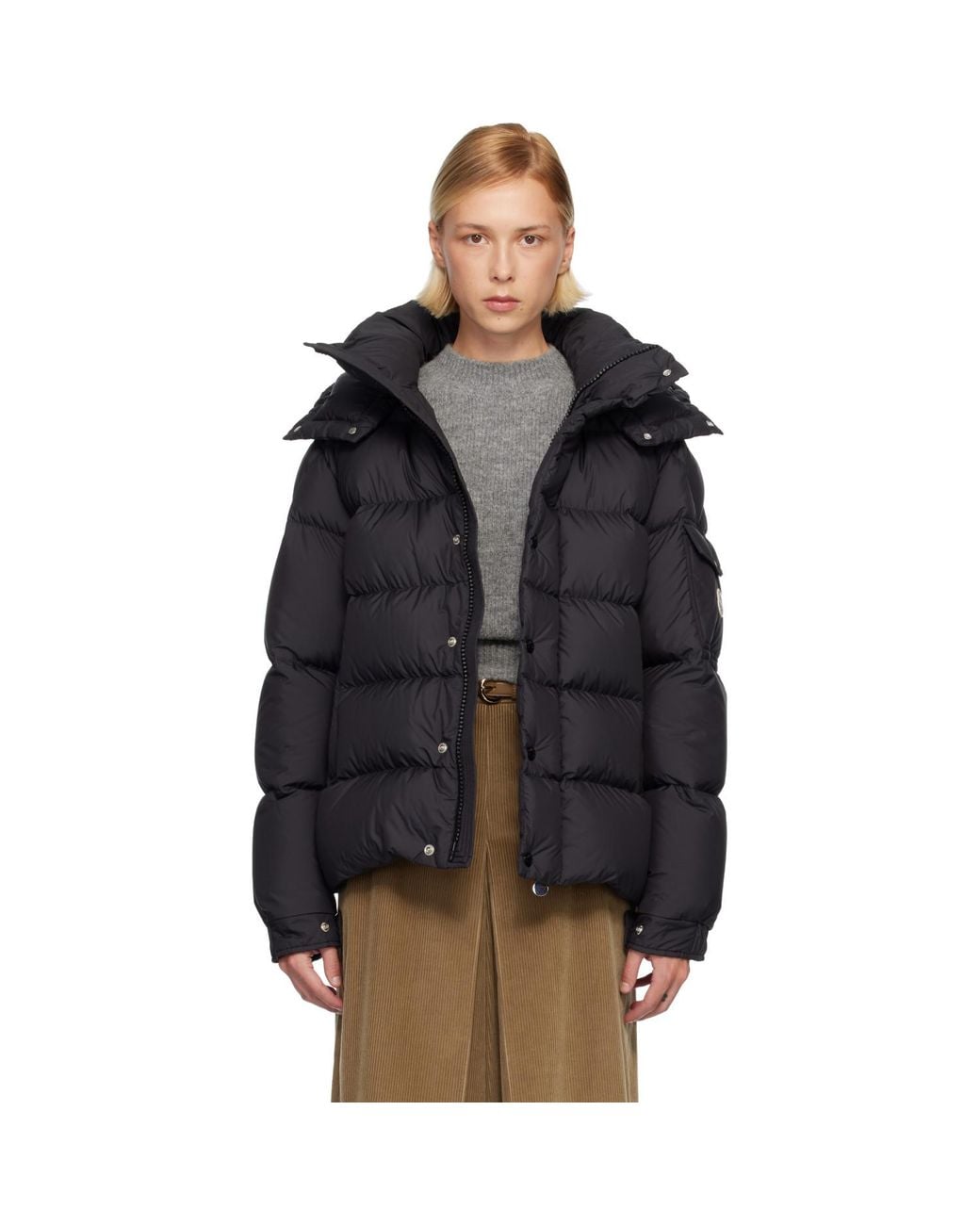 Moncler Black Maya 70 Hooded Short Down Jacket