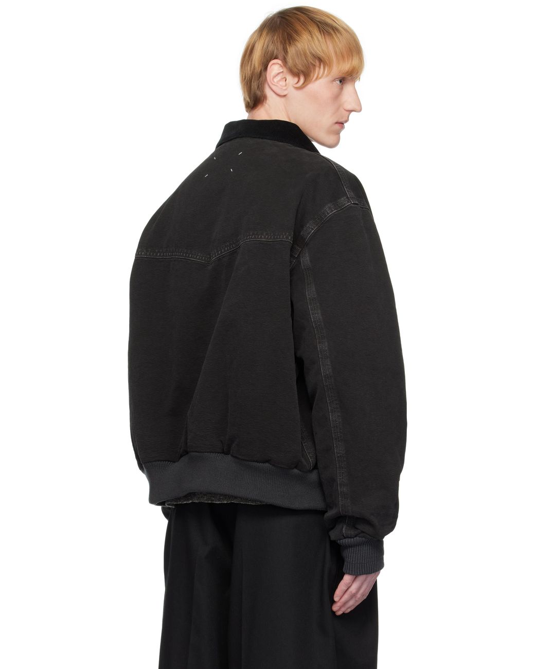 メンズ Maison Margiela ブラック Yoke Caban ボンバージャケット