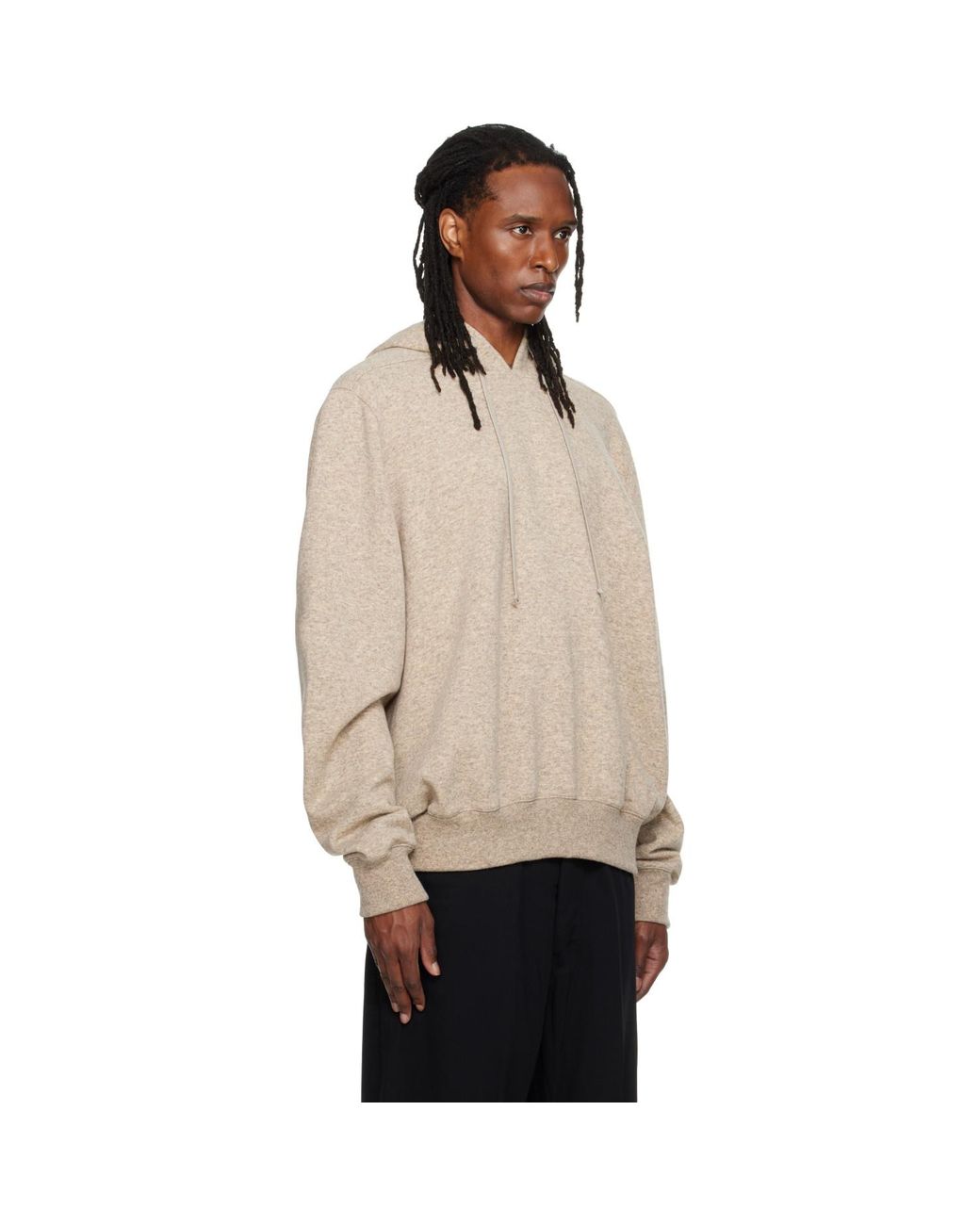 Rick Owens Natural Off- Tower Hoodie for men