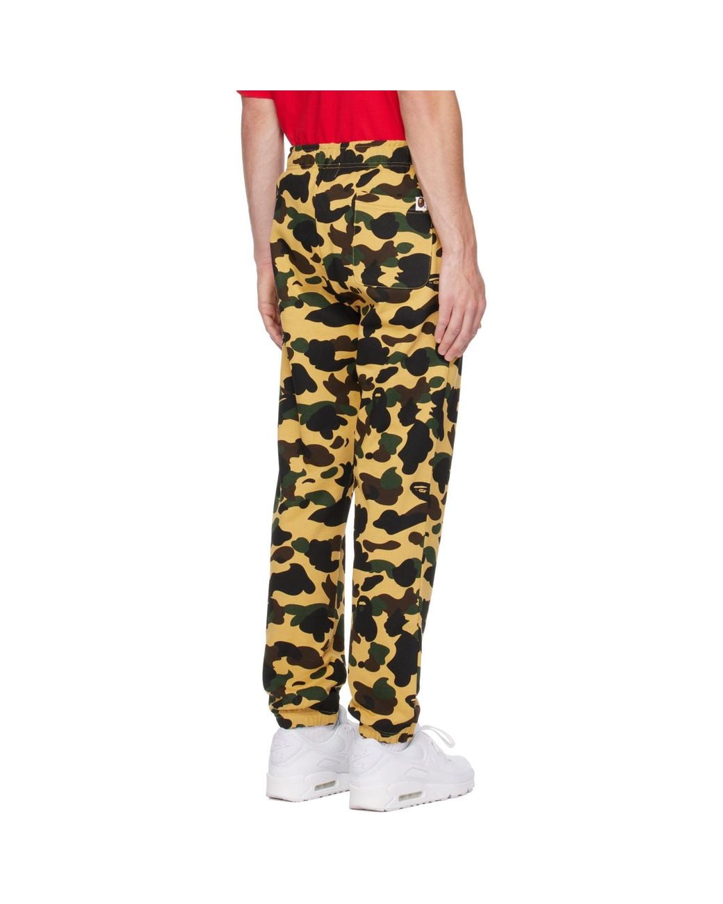 A Bathing Ape Yellow 1St Camo Shark Sweatpants for men