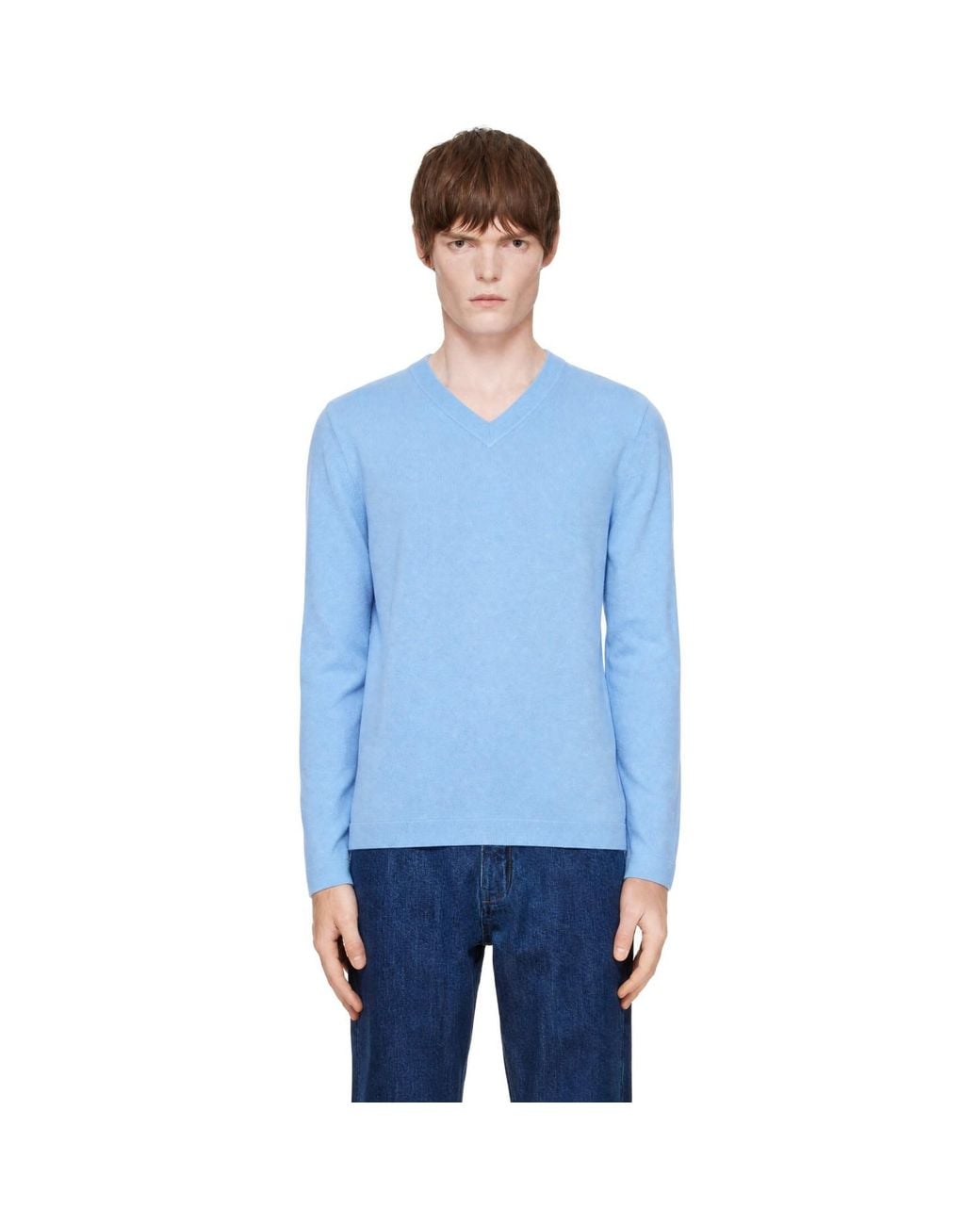 Lisa Yang Blue Clayton Sweater for men