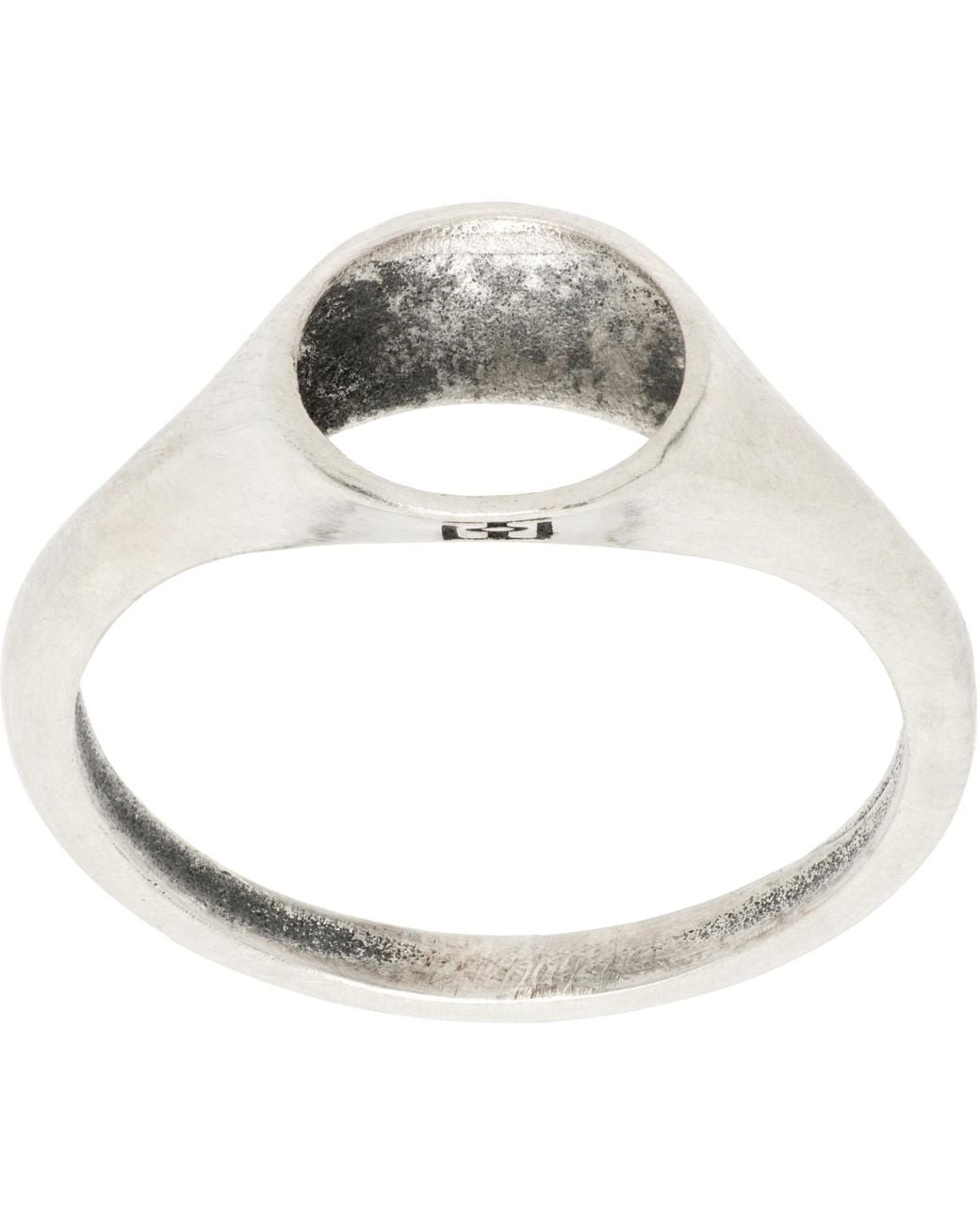Title Of Work Metallic Open Circle Ring for men