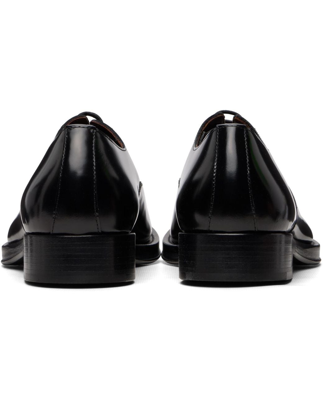 Dries Van Noten Black Calfskin Oxfords for men