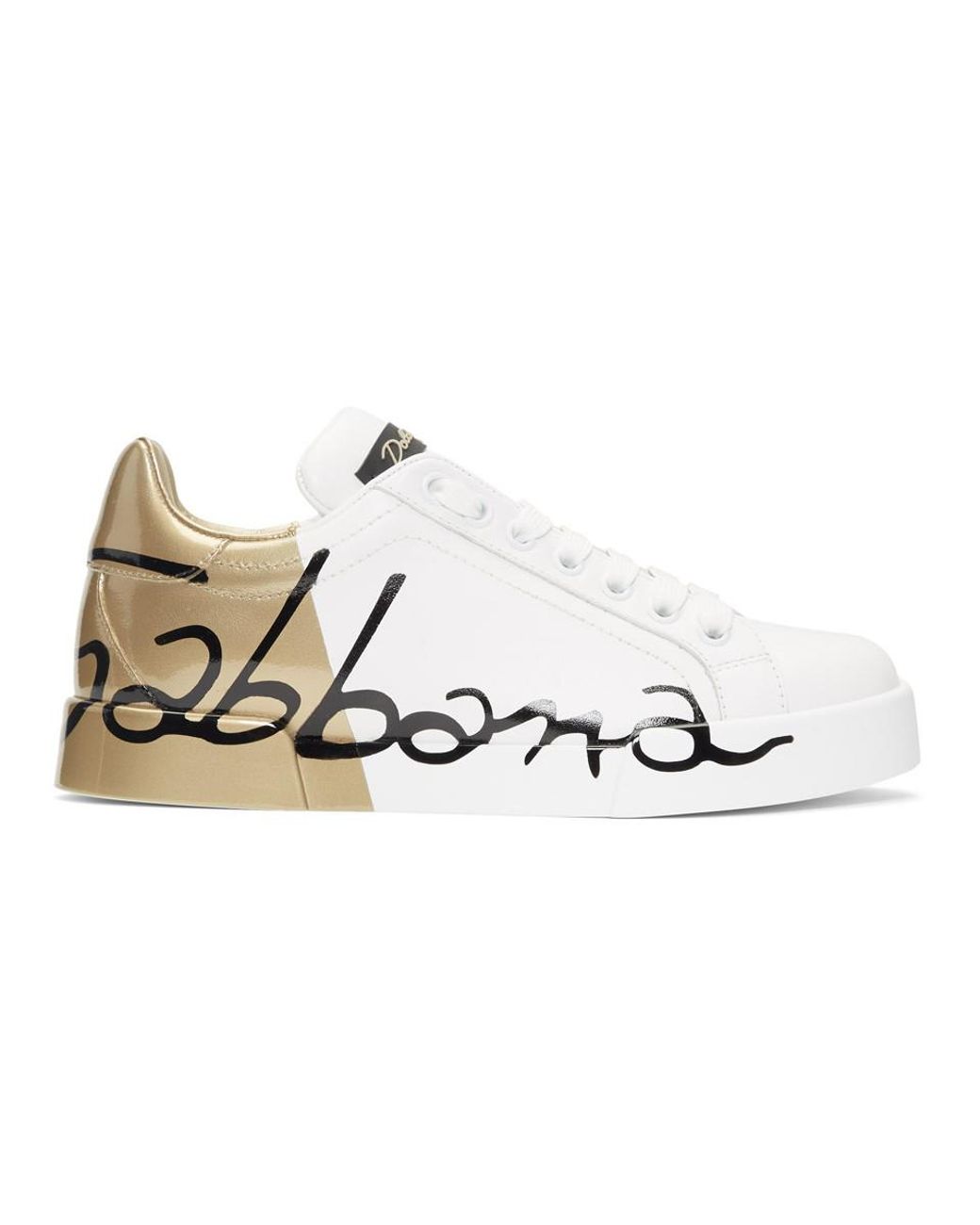 スニーカー Dolce&Gabbana White Gold Portofino Sneakers Dolce & Gabbana White Gold Portofino Low Top Leather