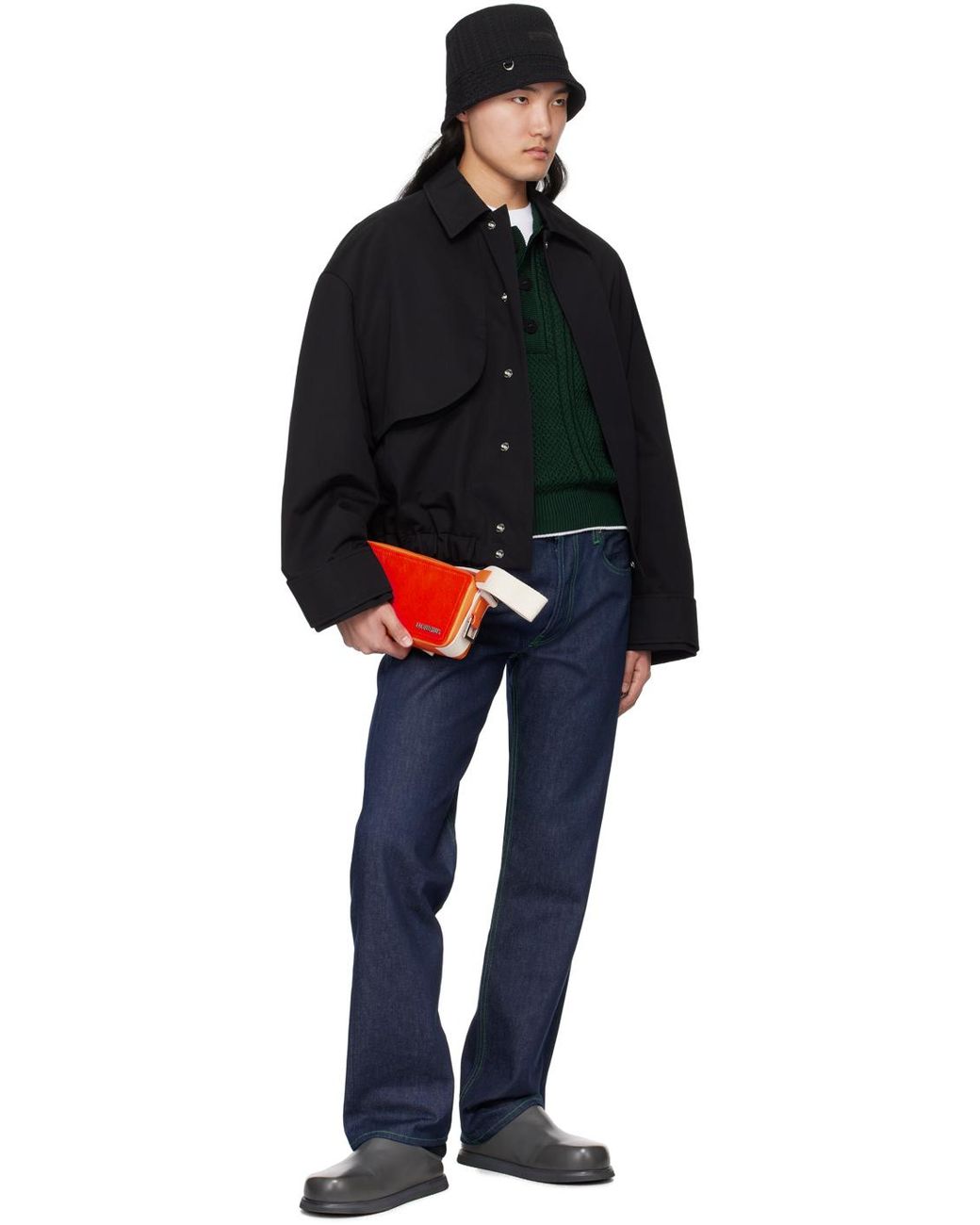 JACQUEMUS Les Sculpturesコレクション レザージャケット メンズ Jacquemus Les Sculpturesコレクション Le Blouson Salti