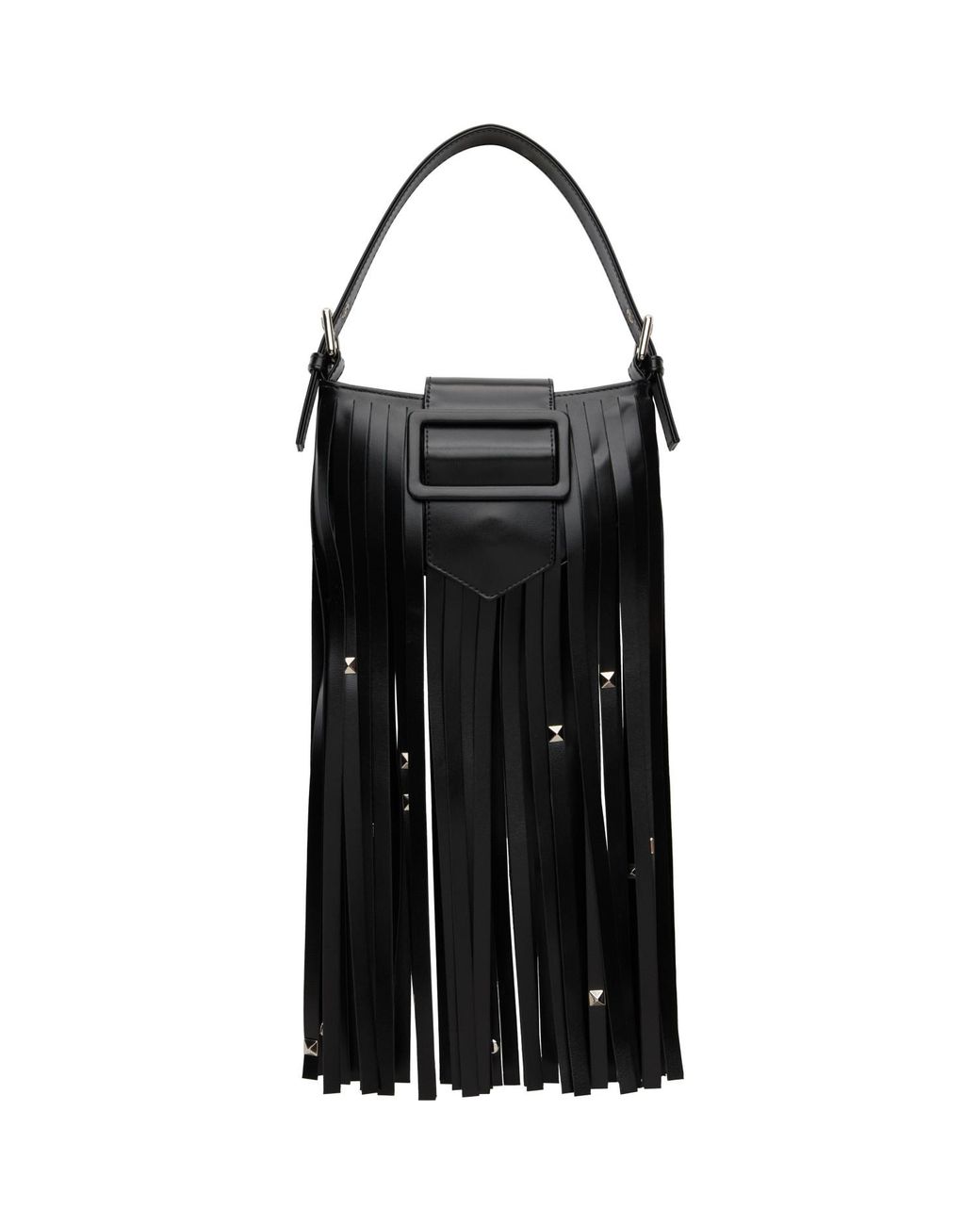 VAQUERA Black Mini Fringe Bag