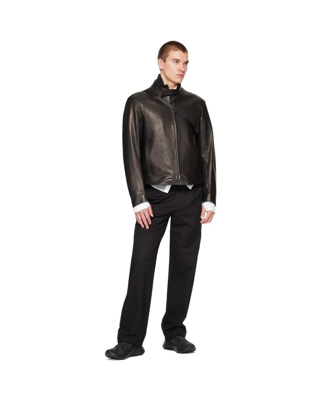 Post Archive Faction PAF Black Rider Leather Jacket for men