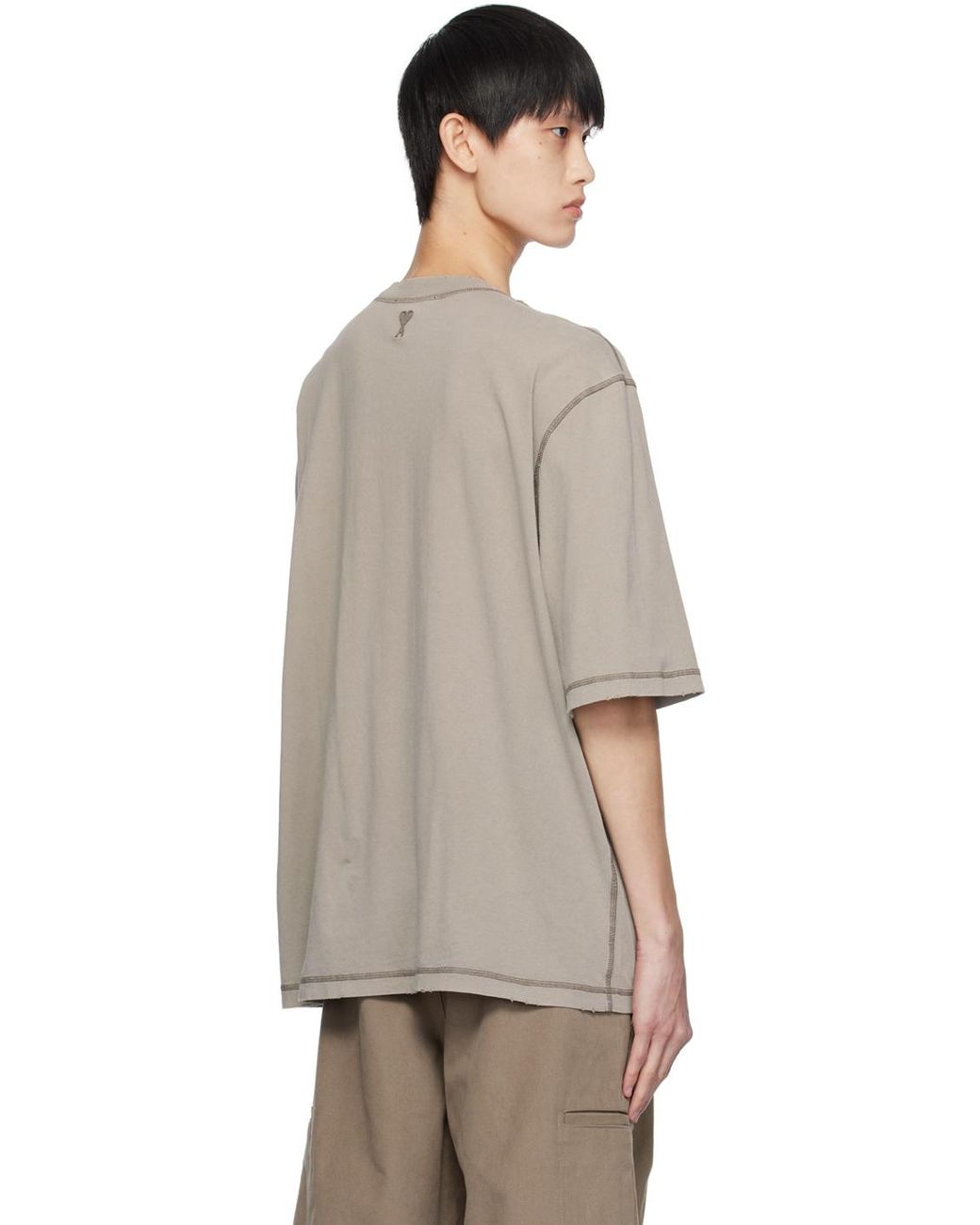 AMI Paris Tシャツ Gray Fade Out T-Shirt 半袖 カットソー AMI Paris Tシャツ Gray Fade Out T-Shirt 半袖 カットソー (AMI