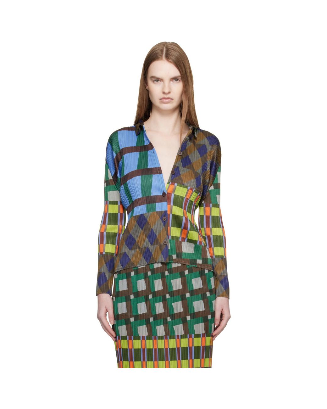 Pleats Please Issey Miyake Blue Harmony Blouse